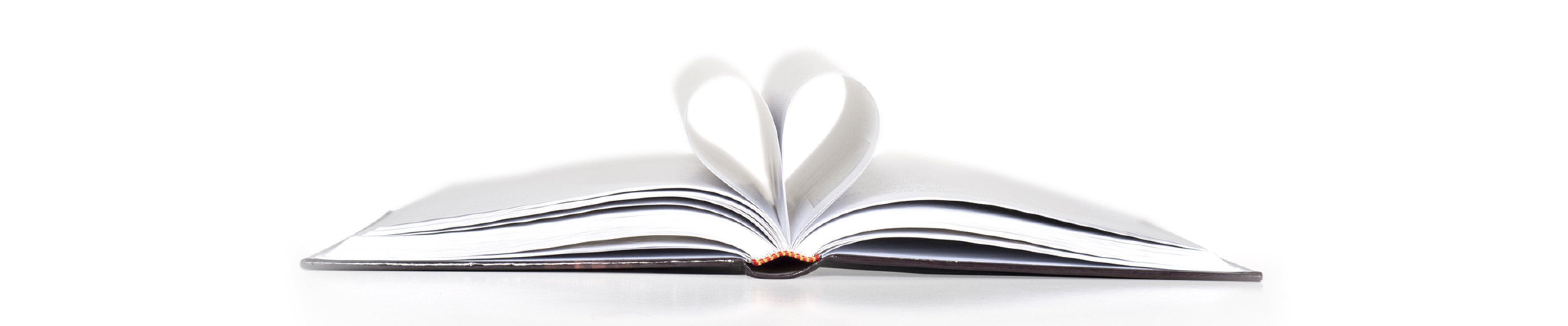 Image of Book with center pages in the shape of a heart